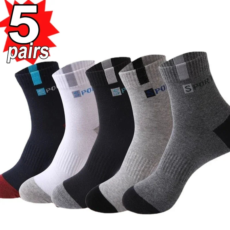 Oxbret™ 10/5/3pairs Breathable Con Sports Stockings Men Bamboo Fiber Men Socks