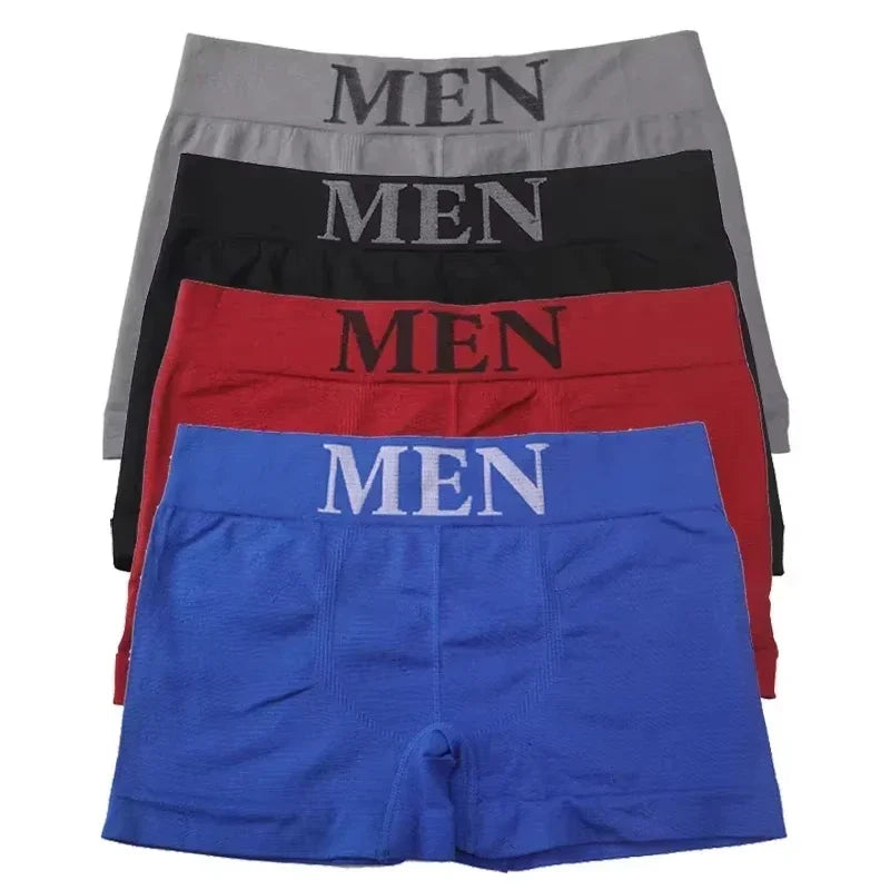 Oxbret™ 5 Pcs Thin Style Men's High Elastic Plain Color Comfortable Boxer