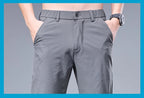 Oxbret™ Summer New Business Ice Silk Pants Straight Elastic Waist