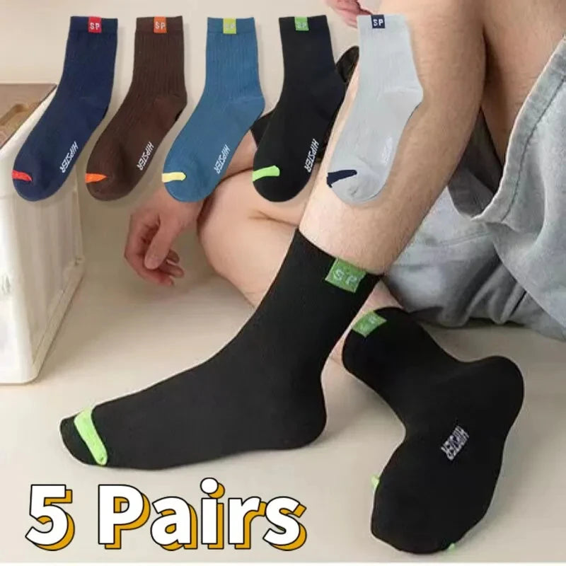 Oxbret™ 10/5/3pairs Breathable Con Sports Stockings Men Bamboo Fiber Men Socks