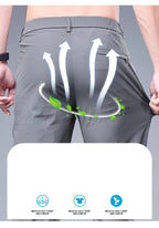 Oxbret™ Summer New Business Ice Silk Pants Straight Elastic Waist
