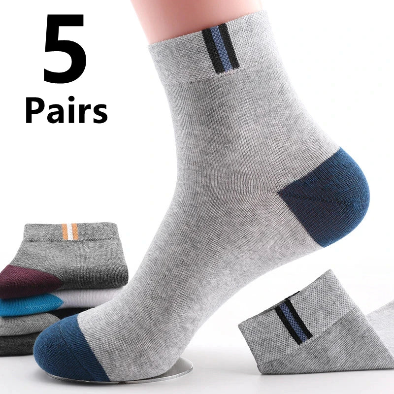 Oxbret™ 10/5/3pairs Breathable Con Sports Stockings Men Bamboo Fiber Men Socks