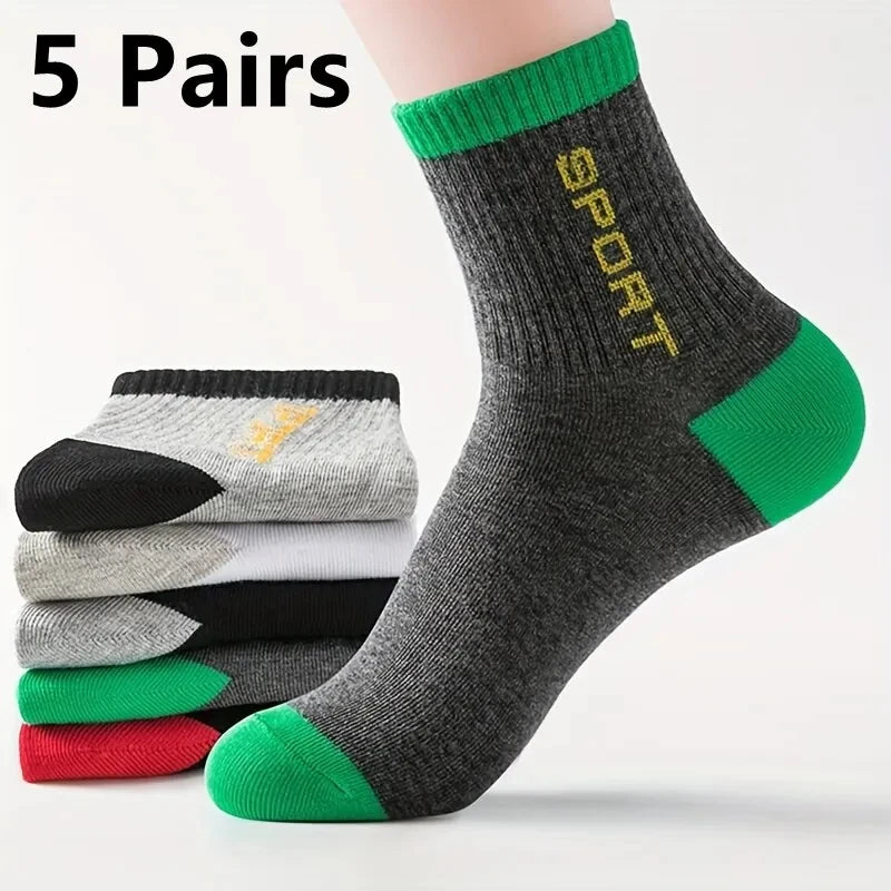 Oxbret™ 10/5/3pairs Breathable Con Sports Stockings Men Bamboo Fiber Men Socks