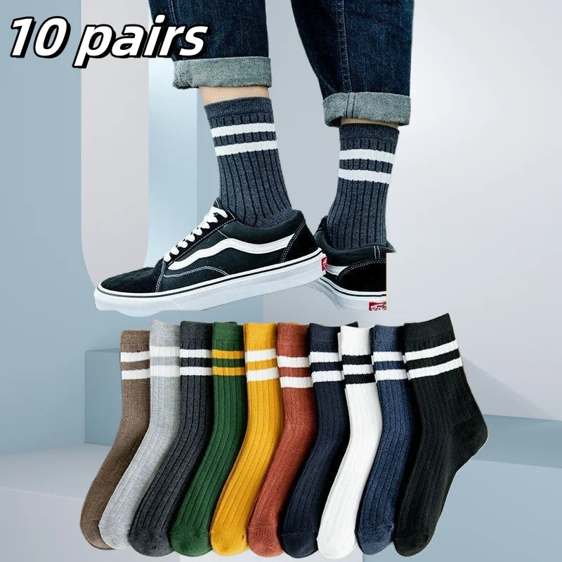 Oxbret™ 10/5/3pairs Breathable Con Sports Stockings Men Bamboo Fiber Men Socks