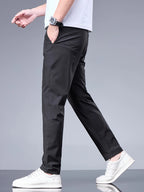 Oxbret™ Summer New Business Ice Silk Pants Straight Elastic Waist