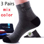 Oxbret™ 10/5/3pairs Breathable Con Sports Stockings Men Bamboo Fiber Men Socks