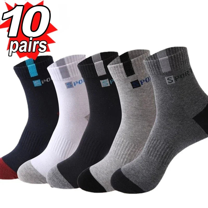 Oxbret™ 10/5/3pairs Breathable Con Sports Stockings Men Bamboo Fiber Men Socks