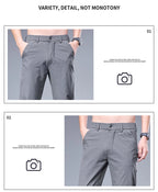 Oxbret™ Summer New Business Ice Silk Pants Straight Elastic Waist