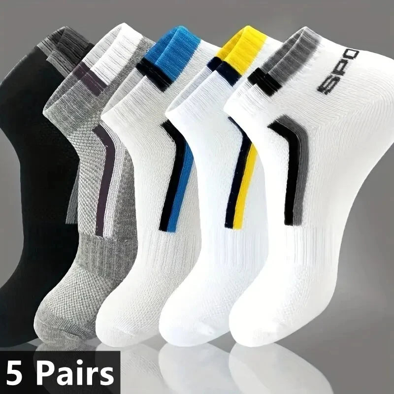 Oxbret™ 10/5/3pairs Breathable Con Sports Stockings Men Bamboo Fiber Men Socks