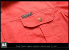 Oxbret™ Retro Cargo style Men's Long Sleeve Shirt With Pocket