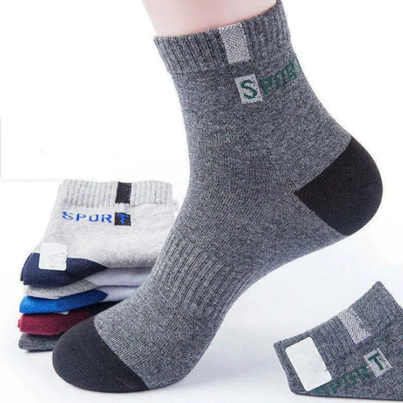Oxbret™ 10/5/3pairs Breathable Con Sports Stockings Men Bamboo Fiber Men Socks