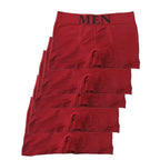 Oxbret™ 5 Pcs Thin Style Men's High Elastic Plain Color Comfortable Boxer