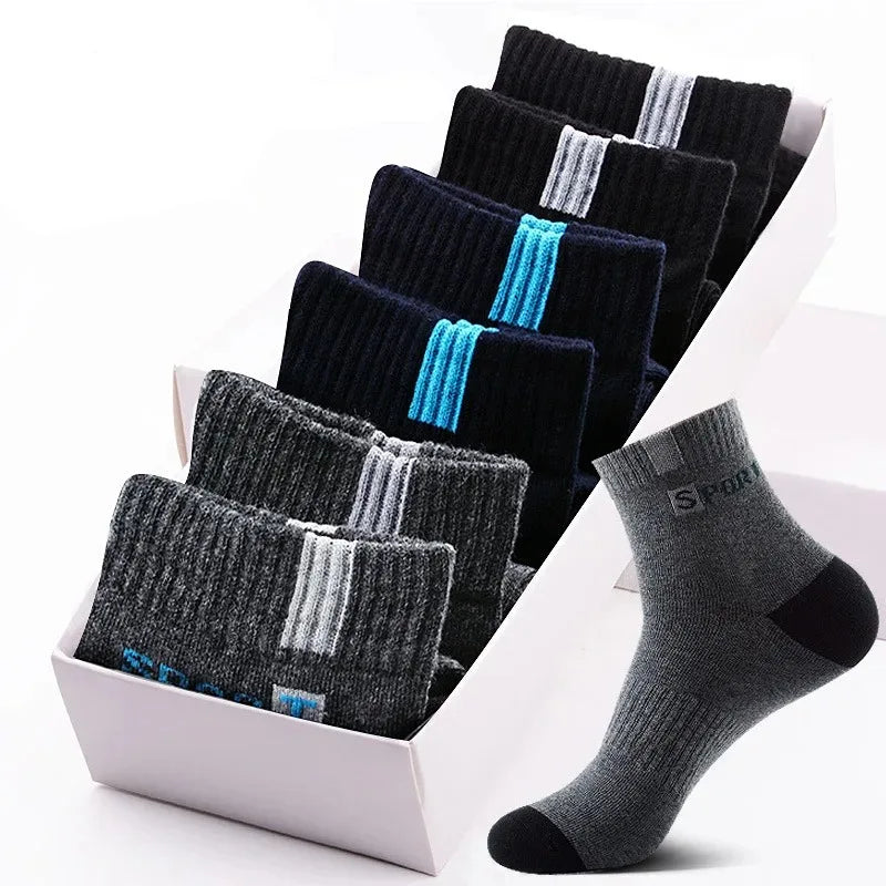 Oxbret™ 10/5/3pairs Breathable Con Sports Stockings Men Bamboo Fiber Men Socks