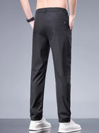 Oxbret™ Summer New Business Ice Silk Pants Straight Elastic Waist