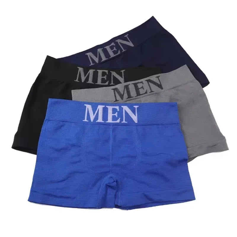 Oxbret™ 5 Pcs Thin Style Men's High Elastic Plain Color Comfortable Boxer