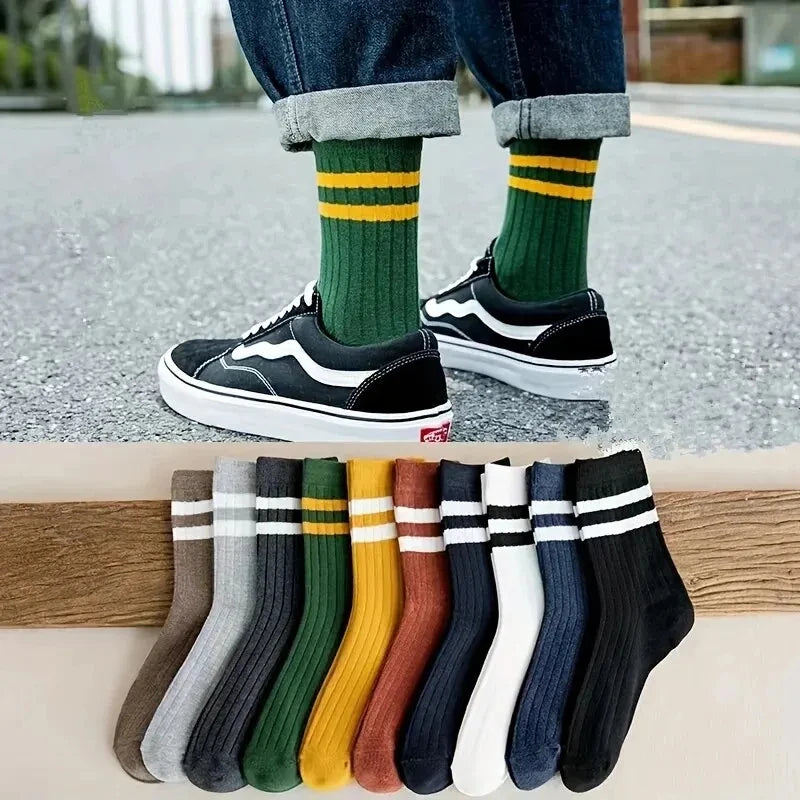 Oxbret™ 10/5/3pairs Breathable Con Sports Stockings Men Bamboo Fiber Men Socks
